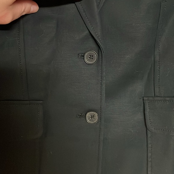 Banana Republic size 4 stretch black double button closure blazer with pockets - Picture 6 of 11